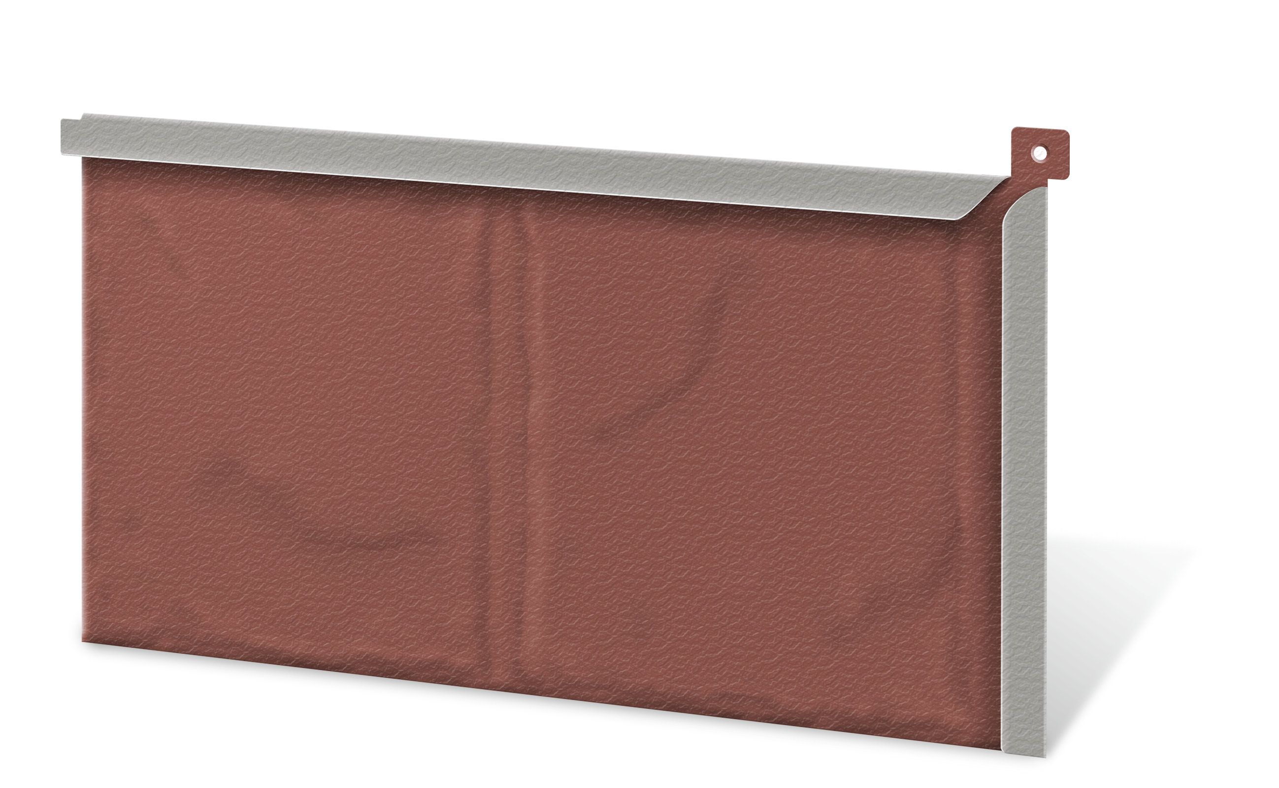 Terracotta Red Embossed Slate Aluminum Shingle